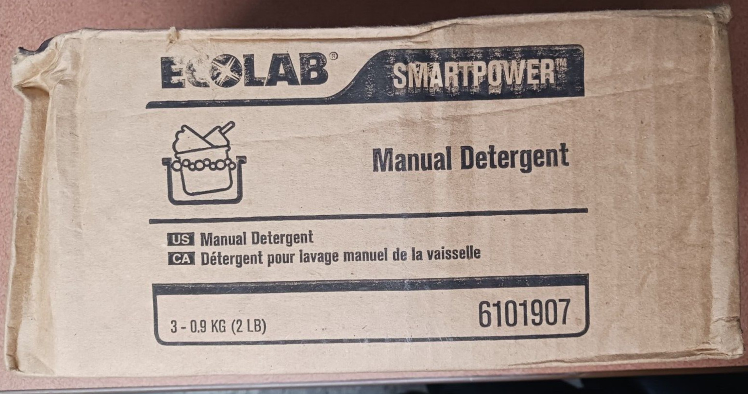 EcoLab 6101907 Smart Power Manual Detergent (3/Case) 2 LB Each
