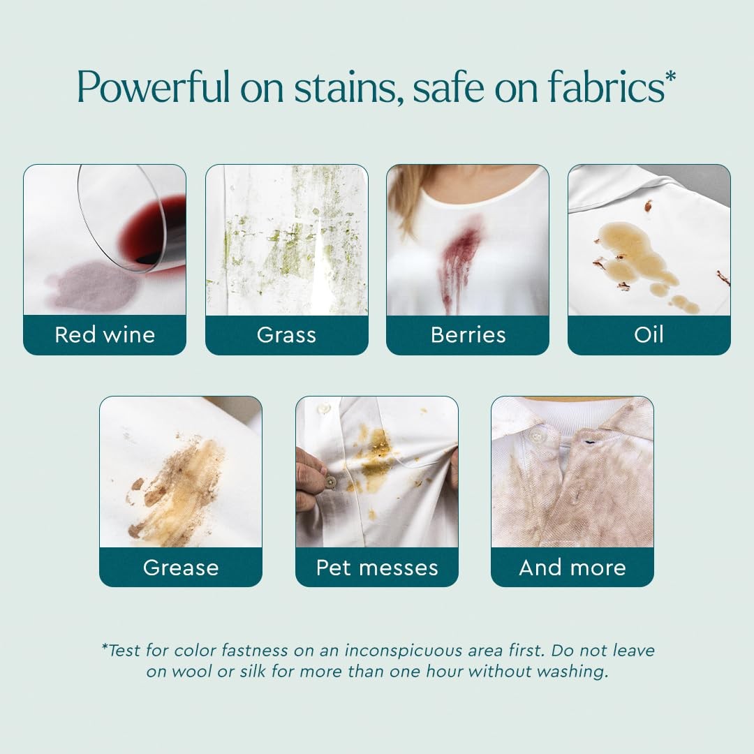 Puracy Stain Remover Spray, Natural Based Travel and Laundry Stain Cleaner for