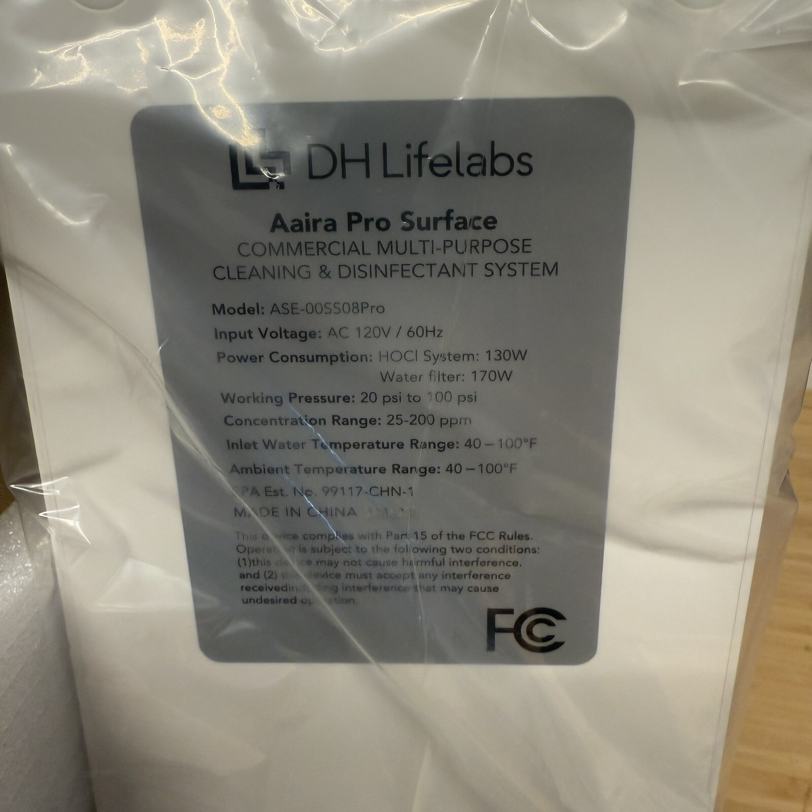 DH Lifelabs Aaira Pro Surface Commercial HOCl Solution Generator