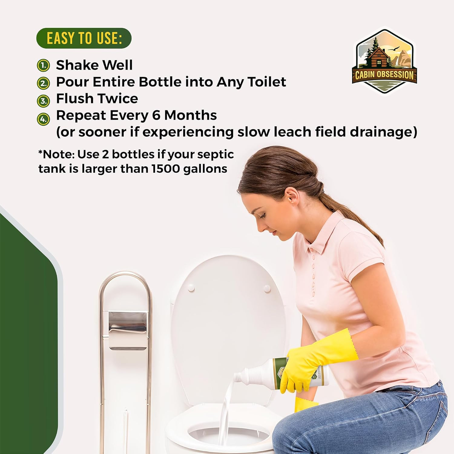 Septic System Drain Field Cleaner (32 oz) – Professional Strength Concentrated S
