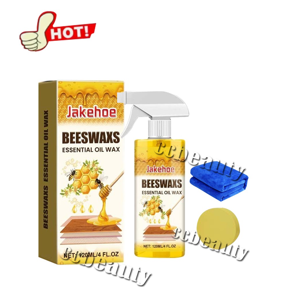 Beeswax Spray Essential Oil Wax,Multi-Purpose Furniture Polish,WoodCare Spray US