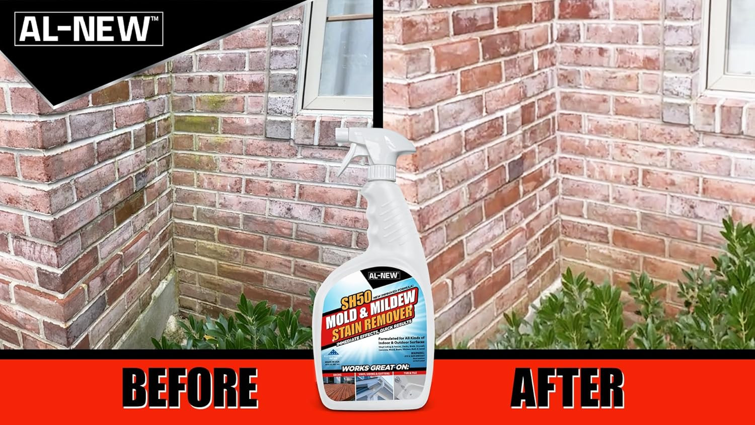 SH50 Mold and Mildew Stain Remover | Scrub Free Formula | Works Great on Decks,