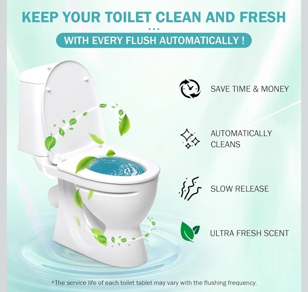 Toilet Cleaner Dirt Removal Long Lasting Freshness Odor Eliminator Automatic