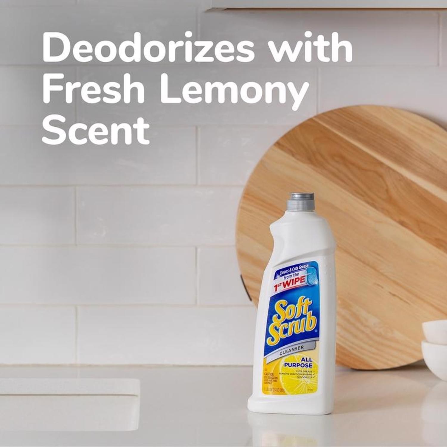 Soft Scrub 000865 Lemon Scent All Purpose Bath and Kitchen Cleanser 26 oz.