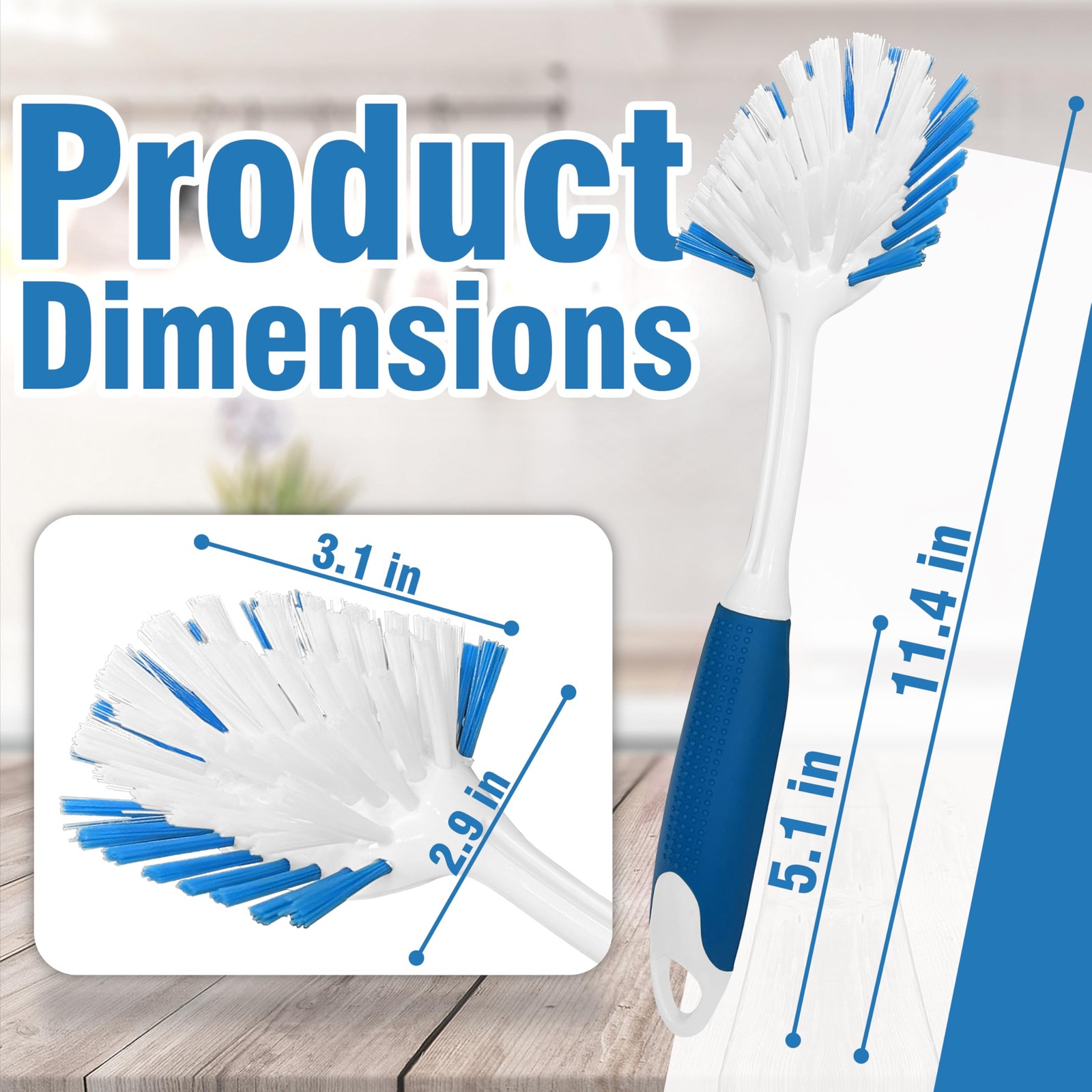 2pack Dish Brush With Handle Kitchen Dish Scrubber Dishwashing Brush For Cleanin