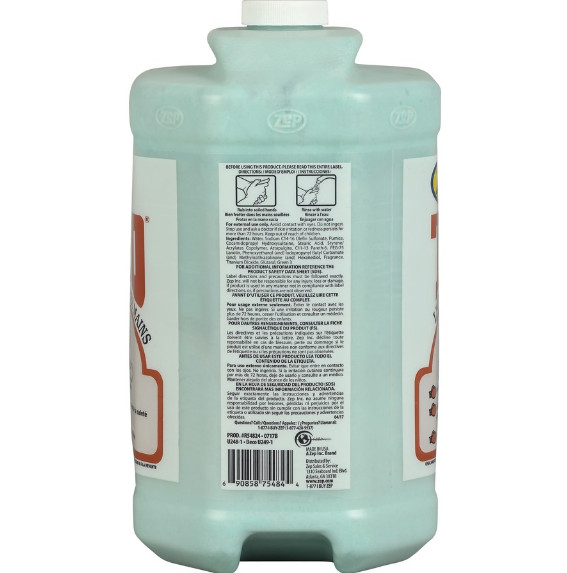 Zep TKO Heavy-Duty Industrial Gritted Hand Cleaner Lemon Solvent-free 1 Gal 4/PK