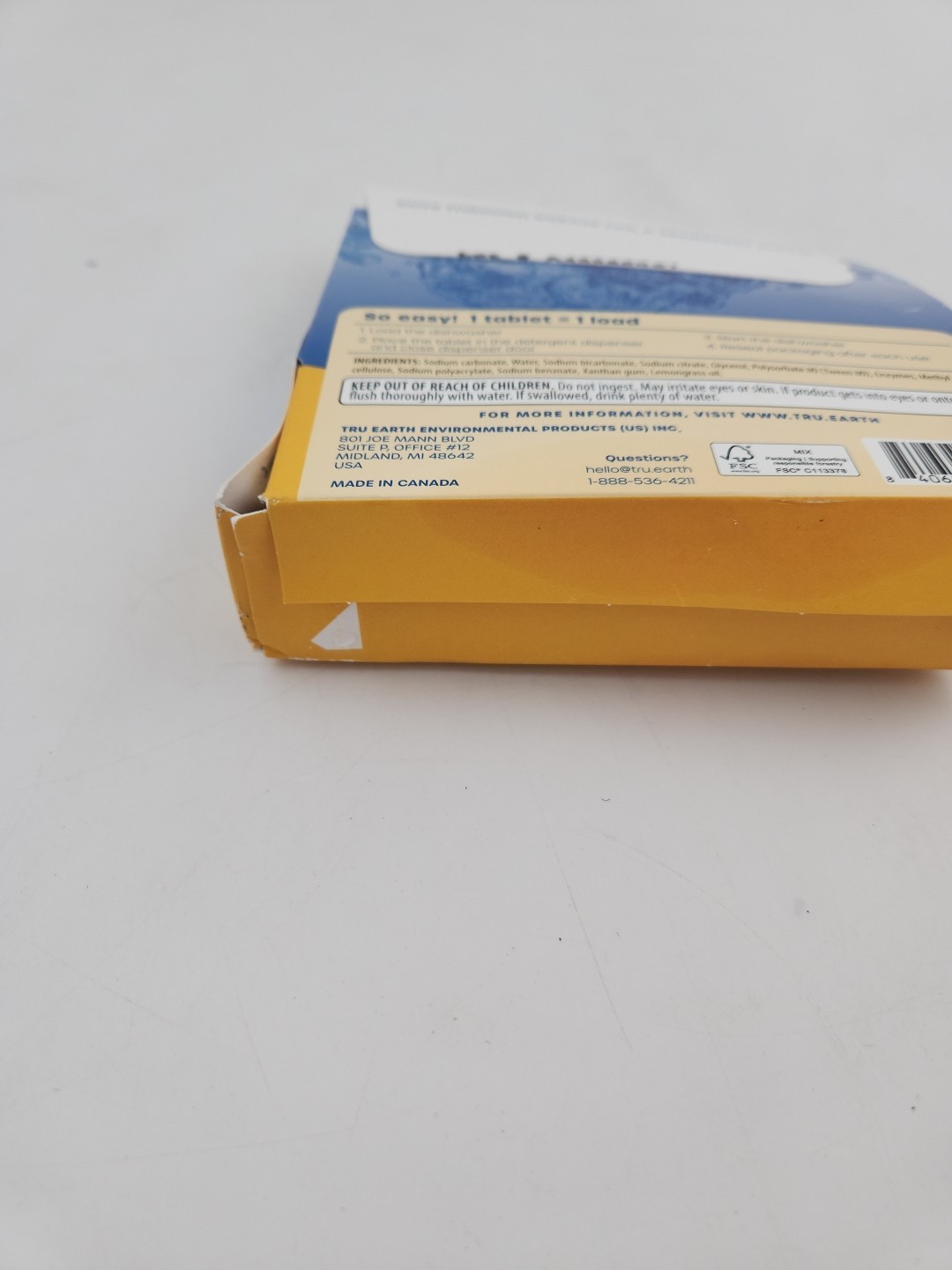 Tru Earth Dishwasher Detergent Tablets Lemon Scent 40 Tablets Cuts Grease