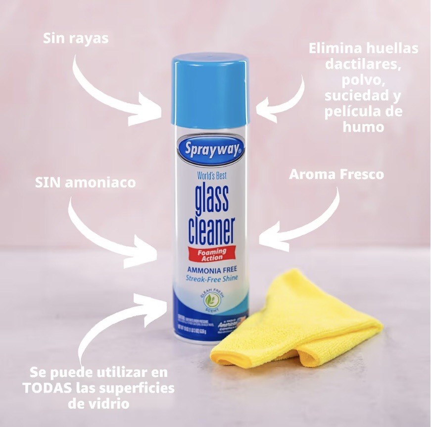Sprayway 2 Pack Glass Cleaner Foaming Ammonia Free Streak-Free Shine 19 oz