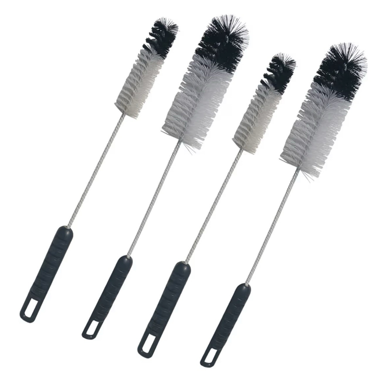 Coralpearl Bottle Brushes Thin Long Handle X 4, Utility Skinny Wire Cleaner Set