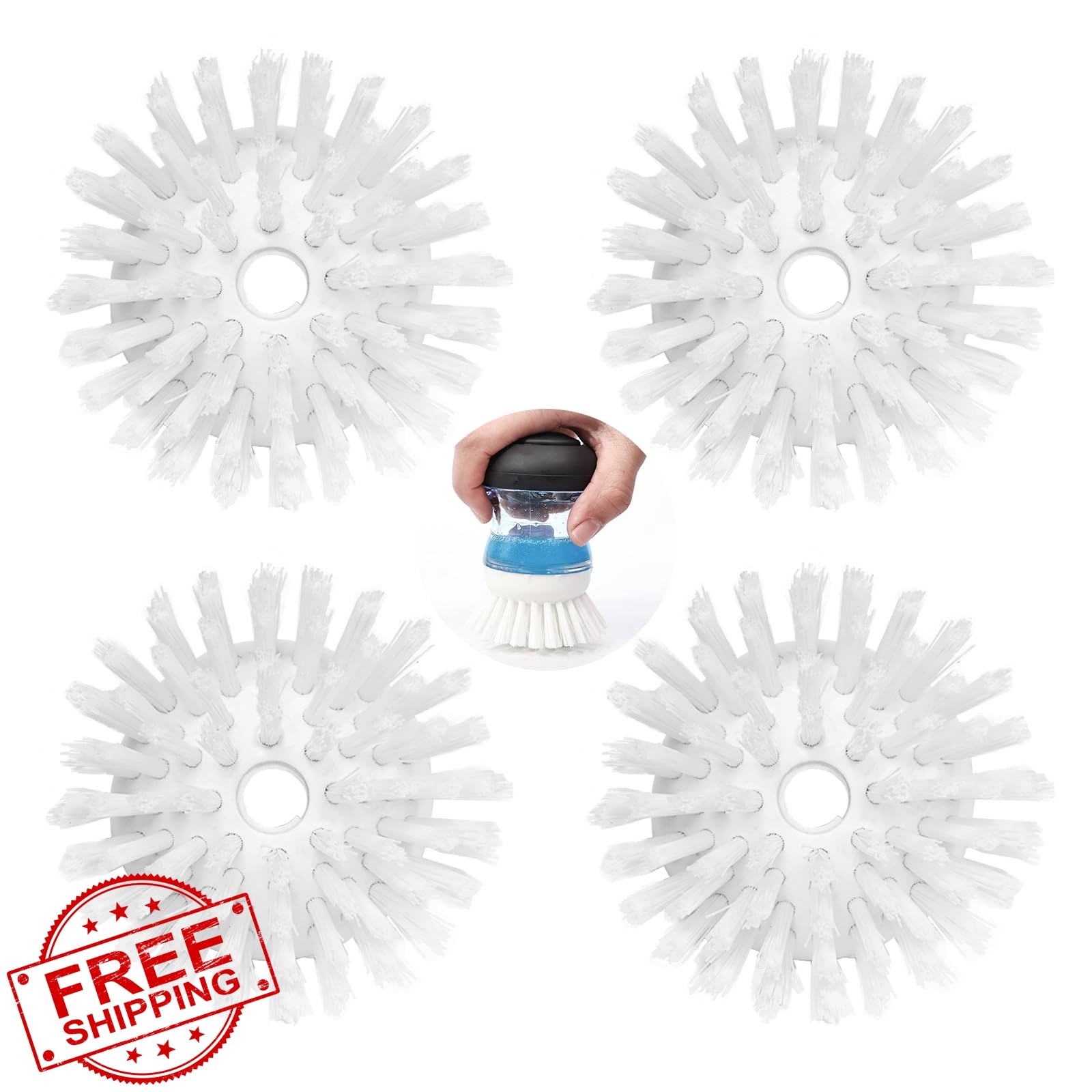 MiUWUU White Round Brush Refills for OXO Dish Brush