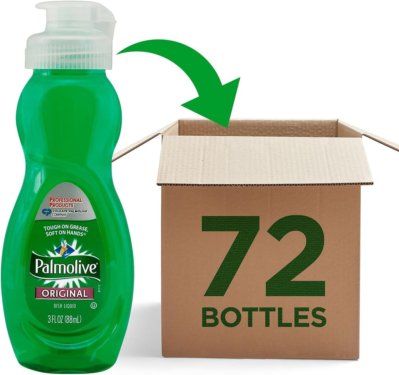 Dishwashing Liquid, Original Scent, 3Oz Bottle, 72/Carton (1417)