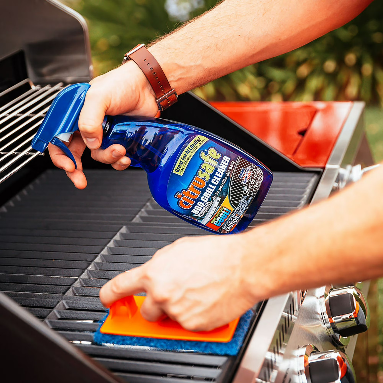 CitruSafe BBQ Grill Cleaner 3 Pack 23oz Grate Degreaser Spray, 3 Pack