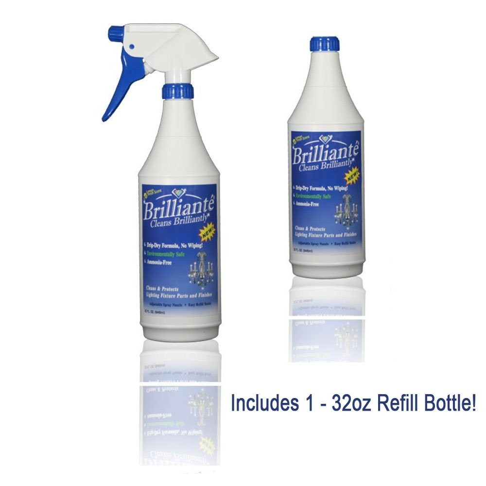 Brilliante Crystal Chandelier Cleaner – Manual Sprayer 32oz Environmentally S…