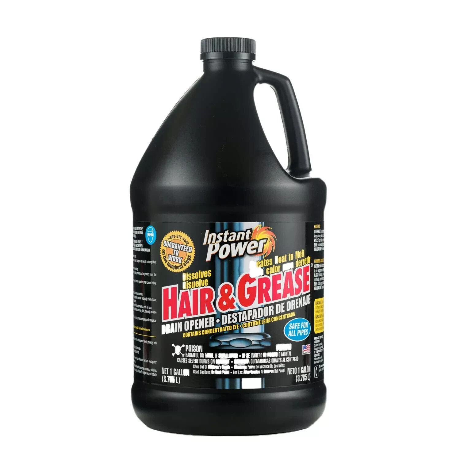Instant Power Hair & Grease Drain Opener Clog Remover Drainage Cleaner 1 Gallon!