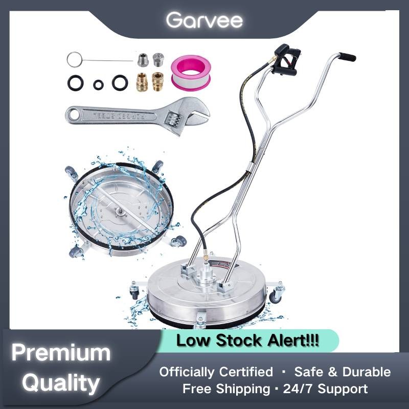 24″ Stainless Steel Surface Cleaner | 4000 PSI, Dual Handle, 4 Wheels