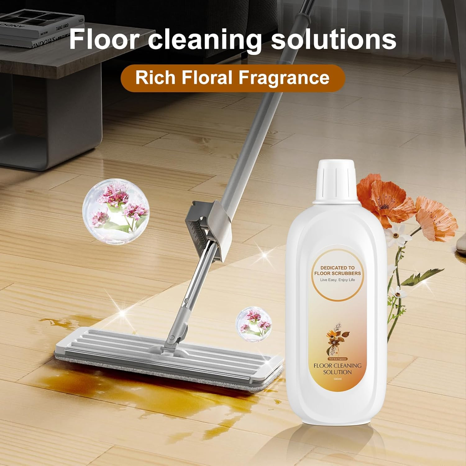 Floor Cleaning Solution Compatible with Tineco , Deep Cleans for Multiple Hard F