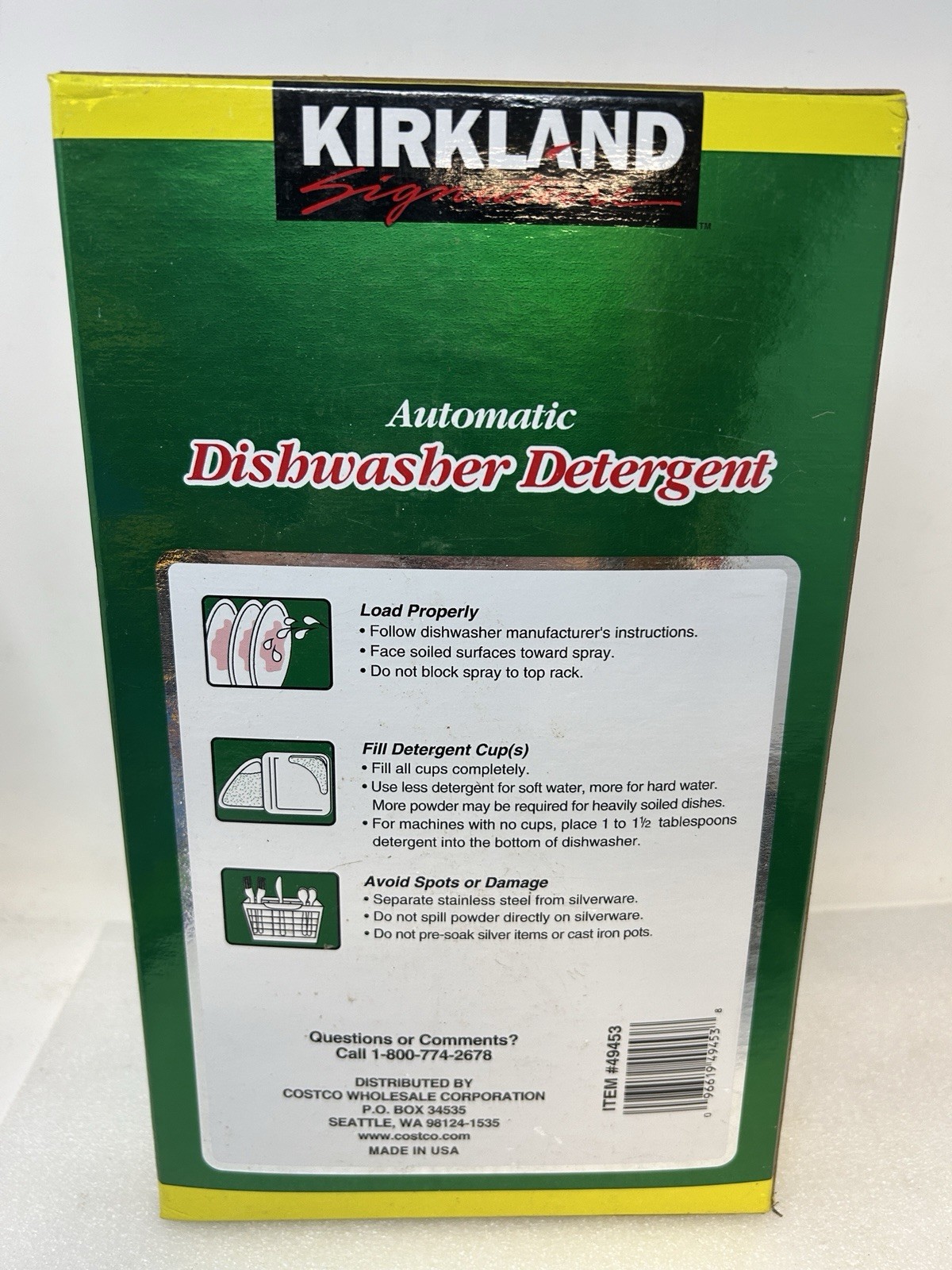 Kirkland Automatic Dishwasher Detergent 100oz Lemon Scent DISCONTINUED