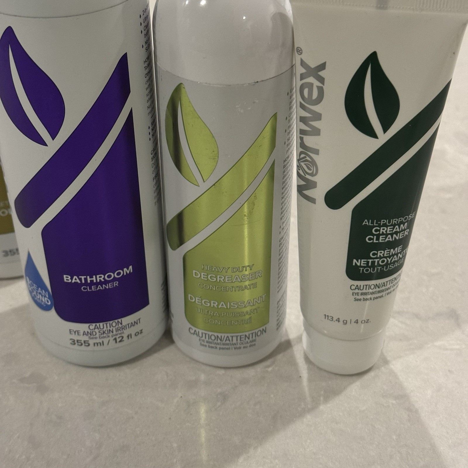 Lot of 5 Norwex Bathroom Cleaner, Oven And Grill, Degreaser, Cream Cleaner