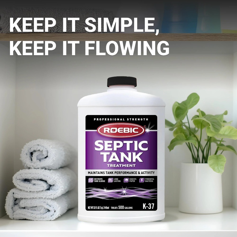 Liquid Septic Tank Treatment Enzymes Drain Clog Remover Safe for Toilet Pipes