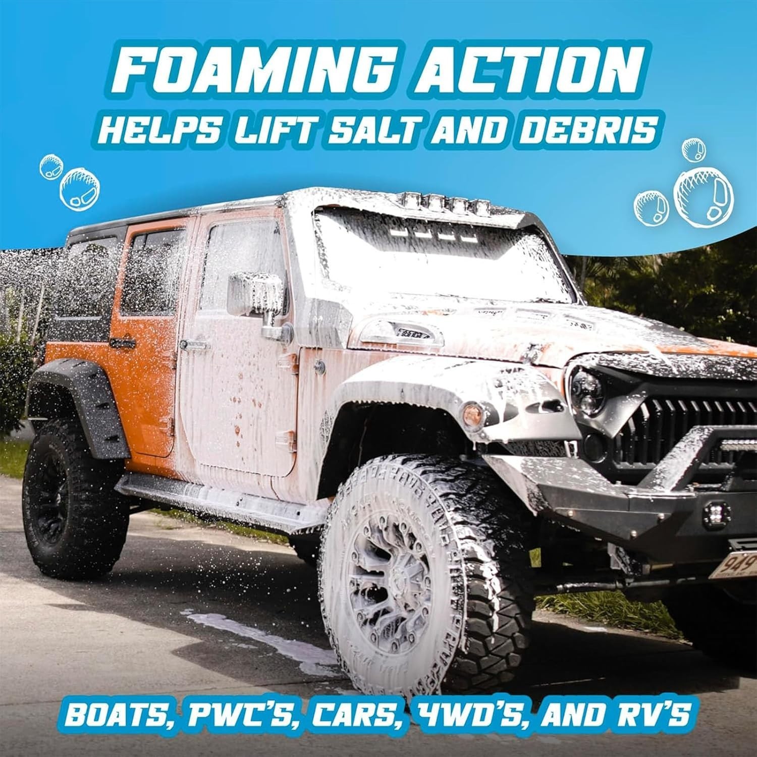 Foaming Salt Remover Wash – Eco-Friendly Cleaner for Boats, Cars, JetSkis