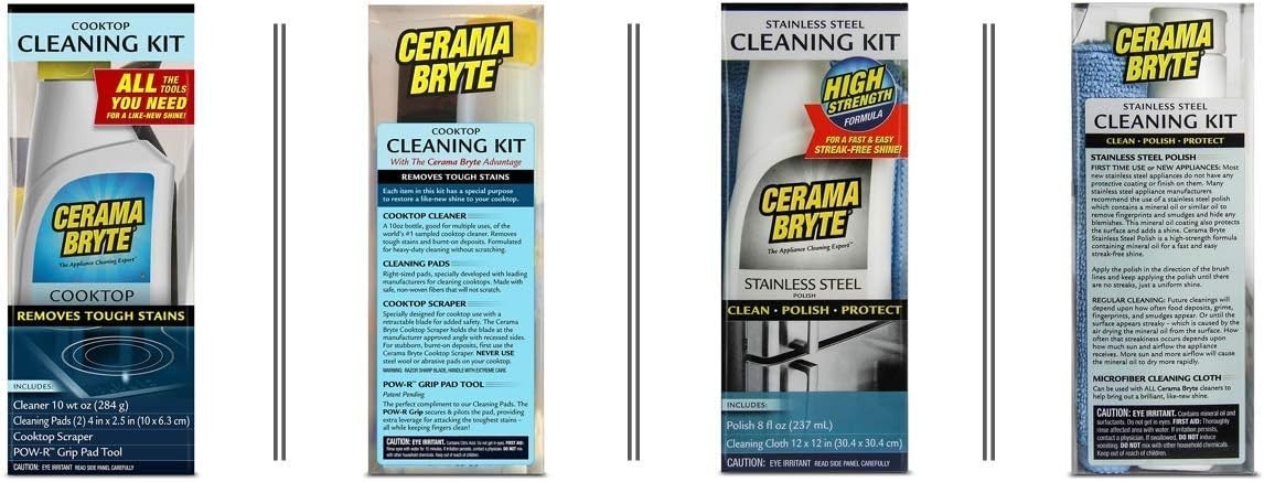 Stainless Steel Cleaner for Appliances + Cooktop and Stove Top Cleaner, 10 Ou…
