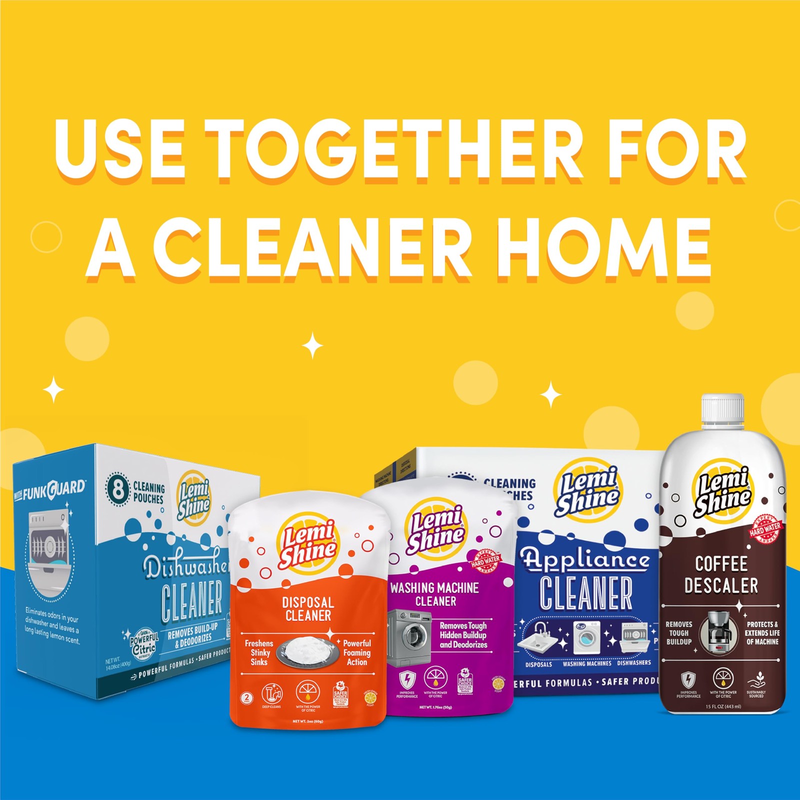 Natural Dishwasher Cleaner – Hard Water Citric Acid Cleaning Powder – Lemon S…