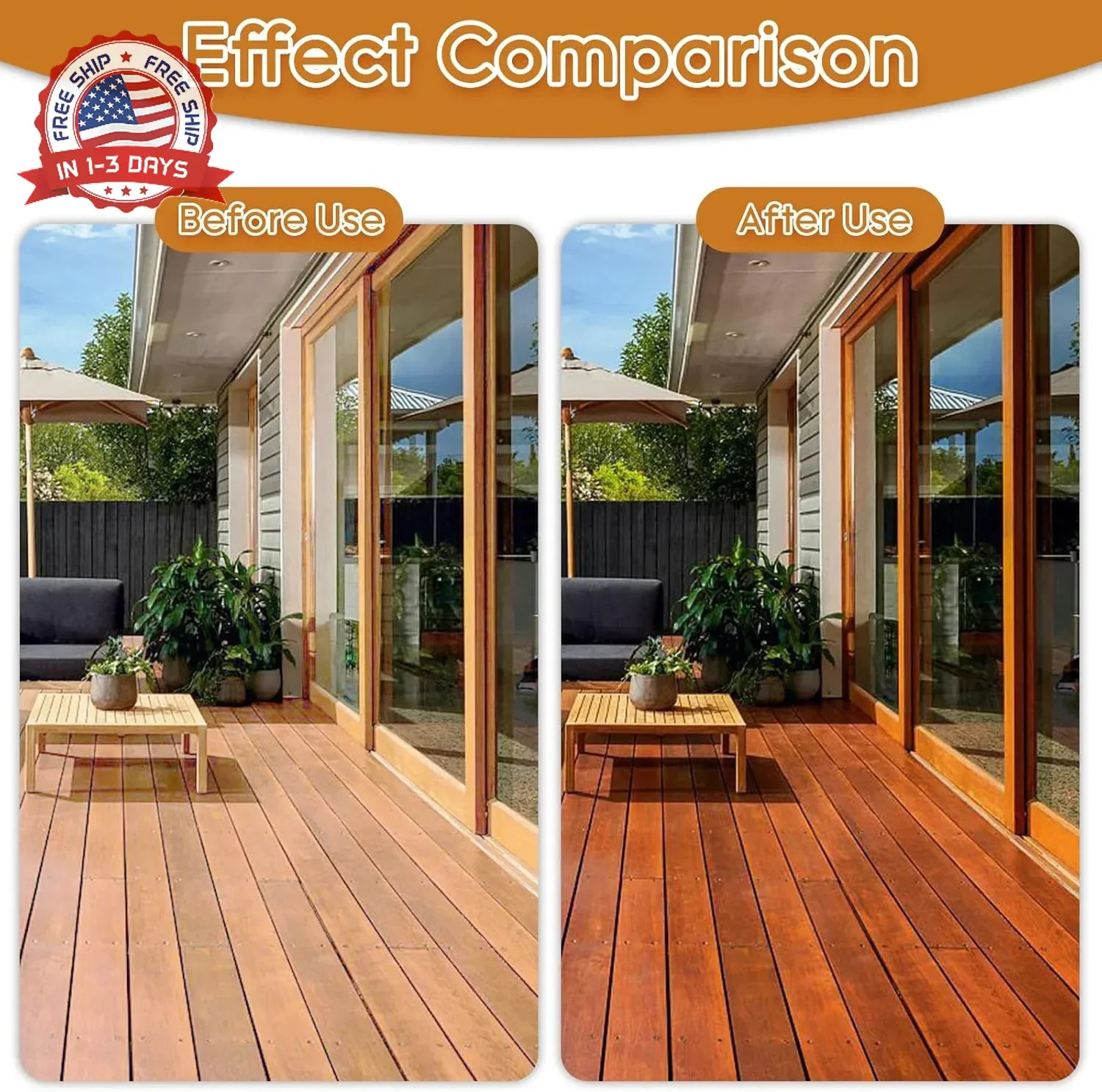 64 OZ 100% Pure Tung Oil for Outdoor Furniture & Indoor Wood – Food Grade, Seale