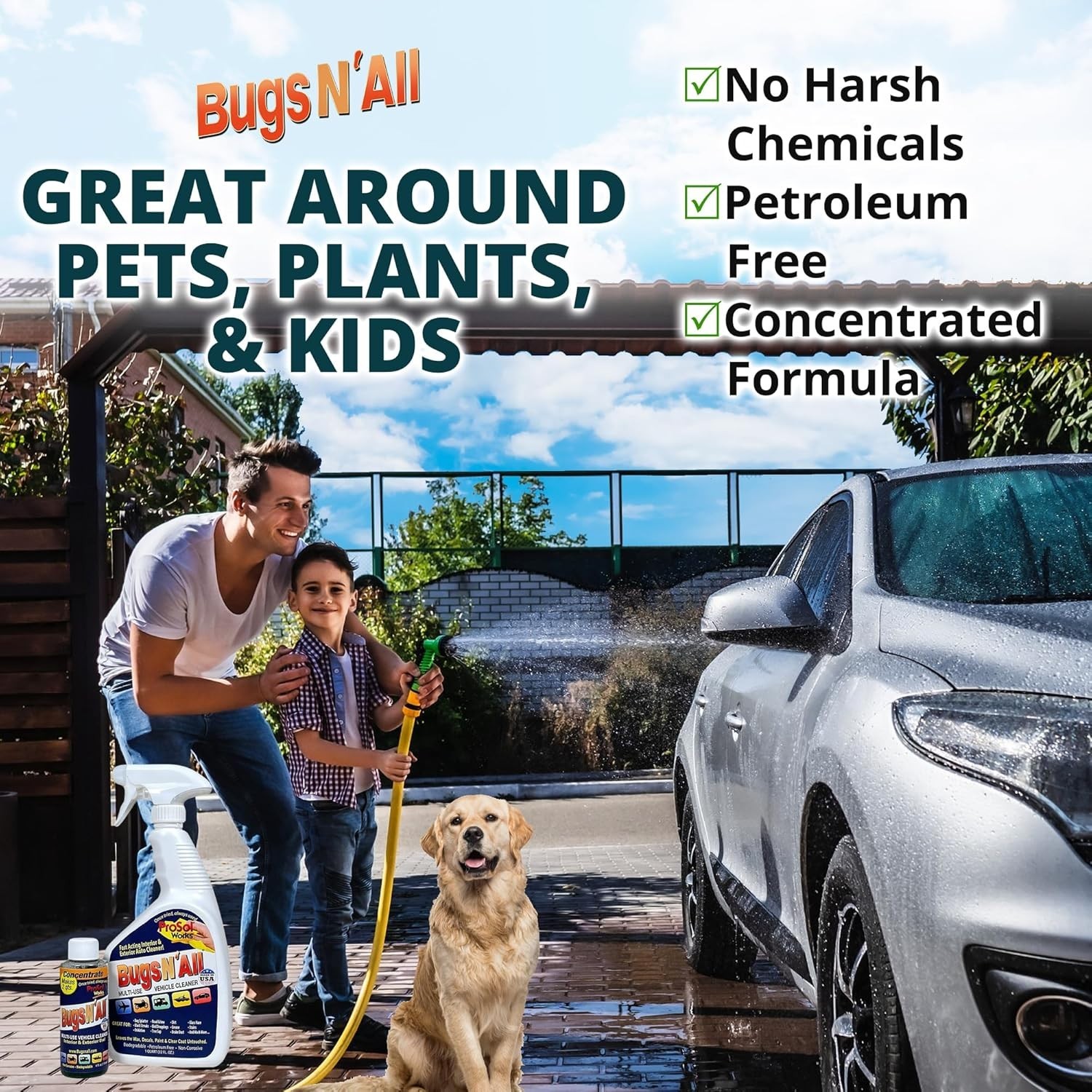 Bugs N’ All Multipurpose Car Cleaner & Degreaser – Bug & Tar Remover Concentrate