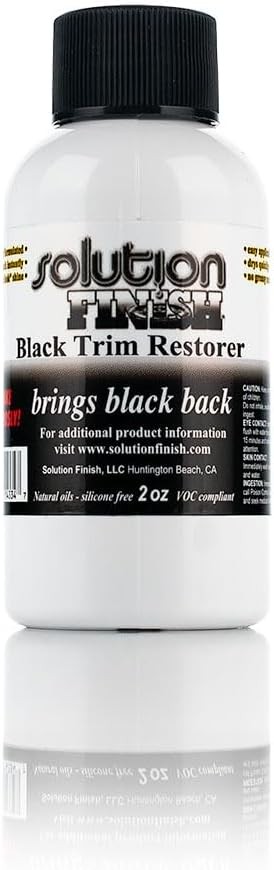 Solution Finish Black Plastic & Vinyl Trim Restorer – Car Detailing 2 oz