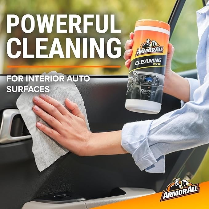 Armor All Car Cleaning Wipes, Wipes for Car Interior and Car Exterior, 90 Wipes