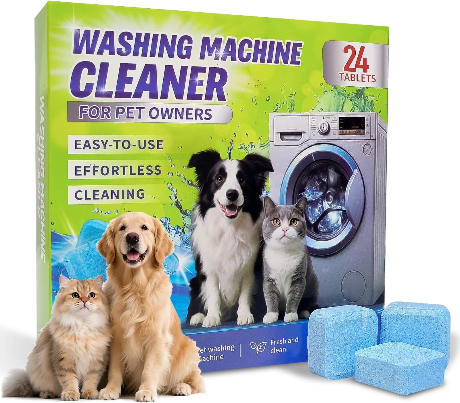 Washing Machine Cleaner Tablets – Deep Cleans & Descaler for Front Load and T…