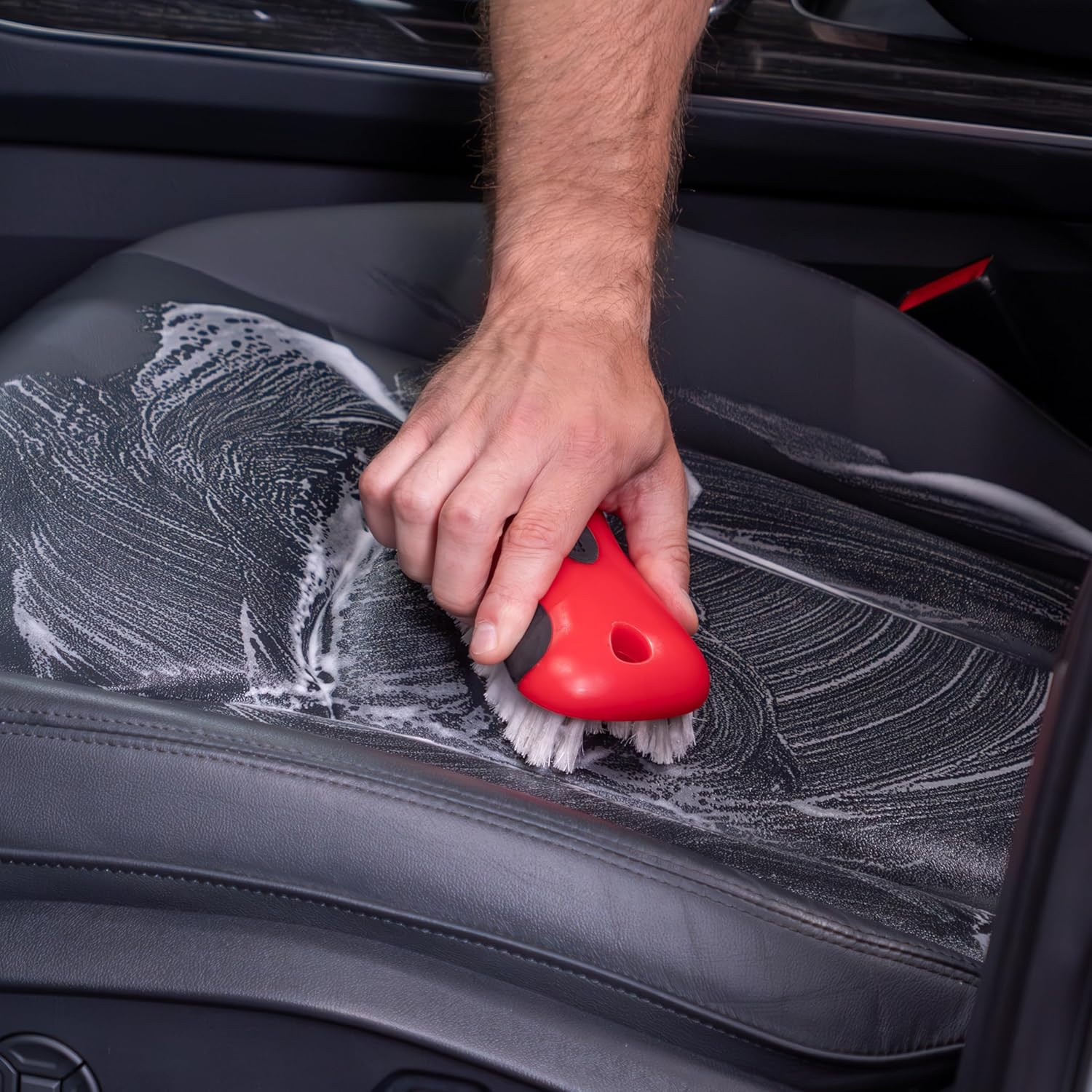 Soft Bristle Leather and Upholstery Car Cleaning Scrub Brush for Automotive, Hom