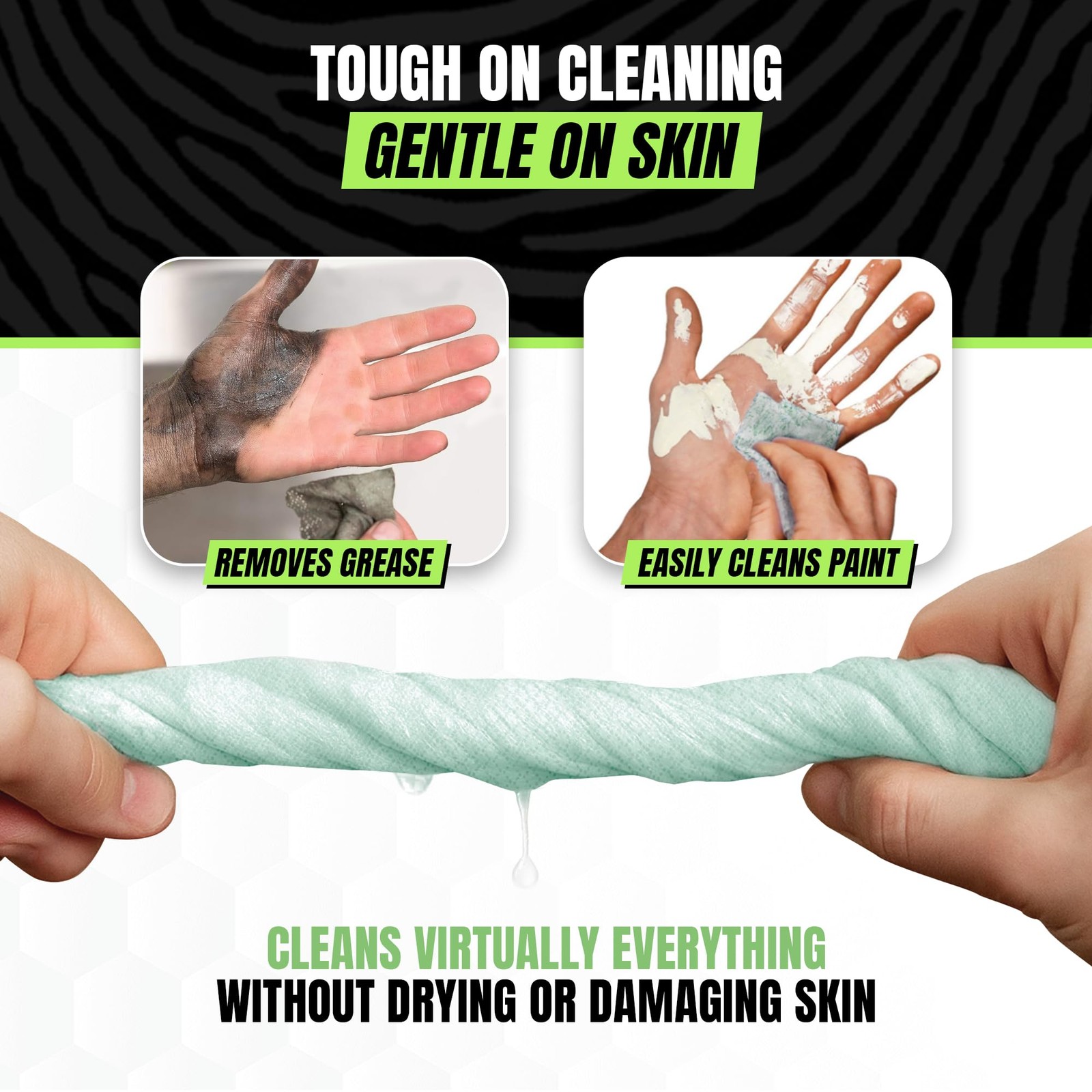 Heavy Duty Hand & Tool Cleaning Wipes – Waterless Hand Cleaner for Mechanics,…
