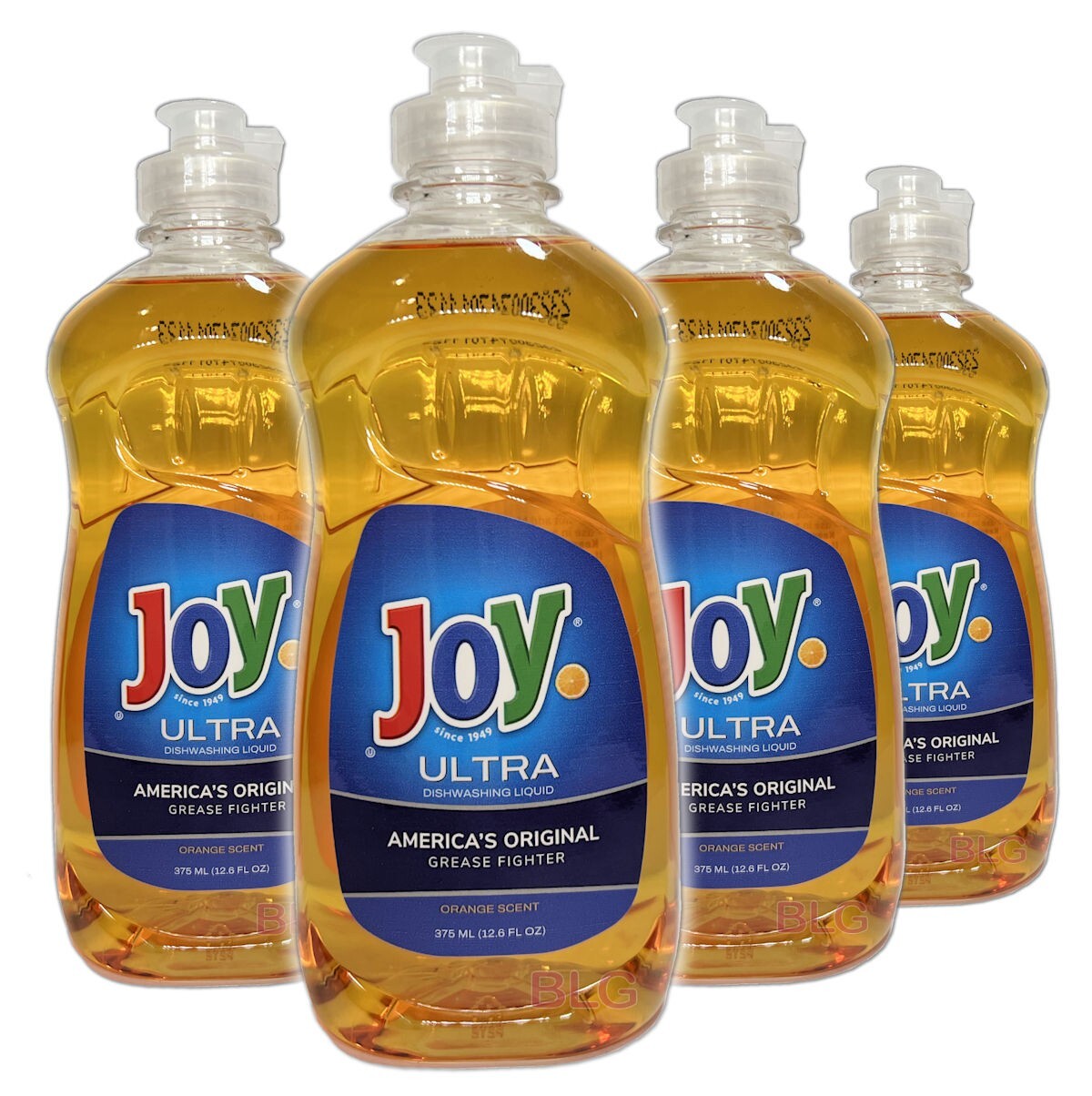 JOY ORANG Scent Dish Pans Washing Detergent Liquid Soap Kitchen 12.6 oz (4 Pack)