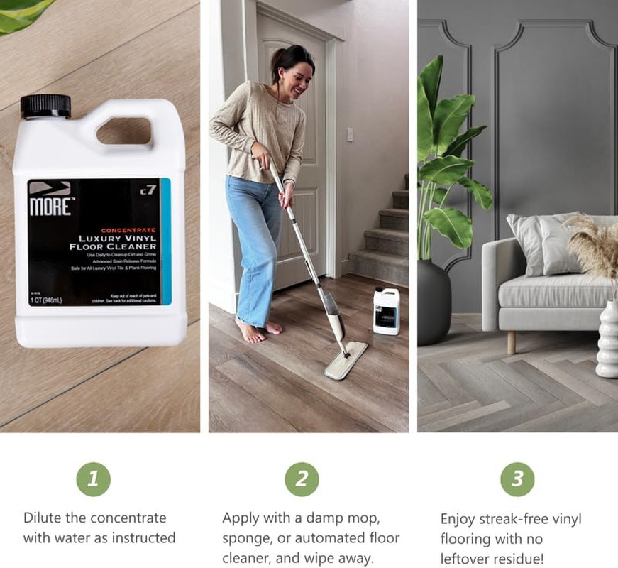 Luxury Vinyl Floor Cleaner – Water-Based Surface Care Concentrate – for Kitchen