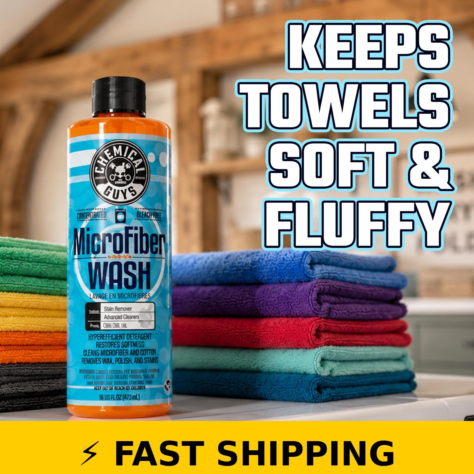 Chemical Guys Microfiber Cleaning Cloth Detergent – 16 oz
