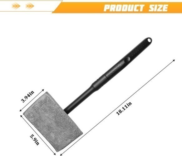 Car Windshield Cleaning Tool, Vehicle Window Cleaner with Extend Color: 2 Pads