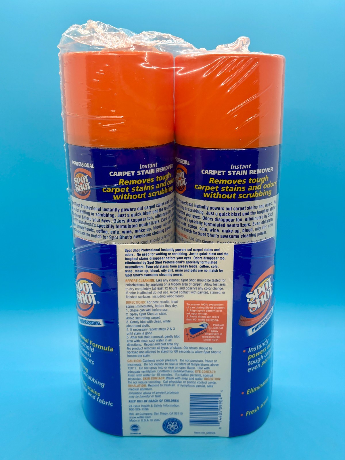 Lot of 2 WD-40 Spot Shot Professional Instant Carpet Stain Remover 18 oz. – NEW!