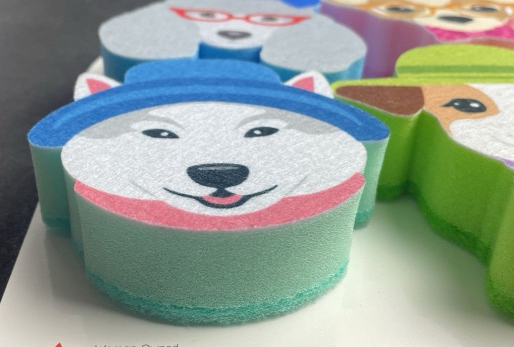 Kitchen Sponges 6 PACK DOG THEME Reusable Sponge Cute Funny Dogs NEW