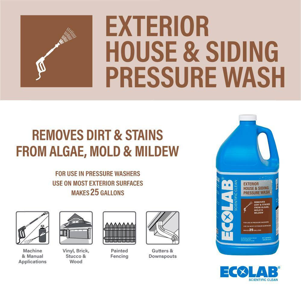 1 Gal. Exterior House and Siding Pressure Wash Concentrate Cleaner; Removes Alga
