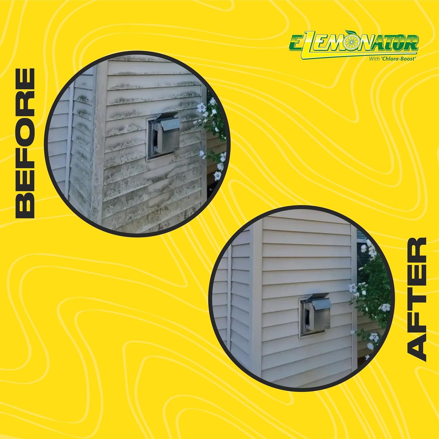 Elemonator with Chlora-Boost (1G) Liquid House Wash Surfactant for Siding, Roof