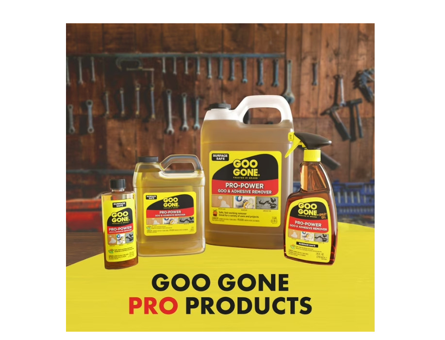 3 PACK Goo Gone Pro-Power Goo & Adhesive Remover Pump Spray, 16 Oz