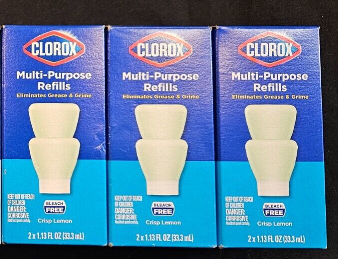 Clorox 2.25 oz. Crisp Lemon Bathroom Tub Shower Foamer Cleaner Refill Pod 3 Pack