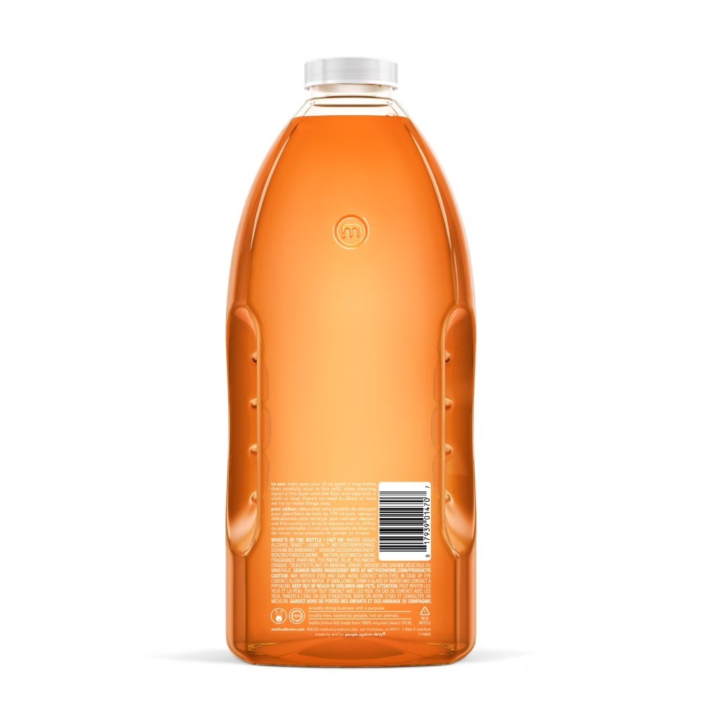Method Squirt + Mop Hardwood Floor Cleaner Refill, Almond, 68 fl oz