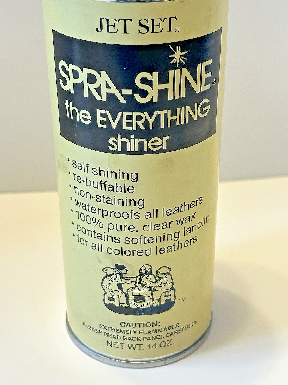 Vtg Discont Full Jet Set SPRA-SHINE the Everything Shiner 14oz Waterproofer Wax