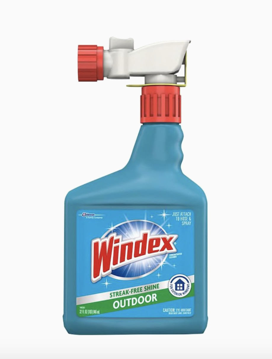 Windex Outdoor Glass & Patio Cleaner, 32 Fl. Oz., Connects to Hose End