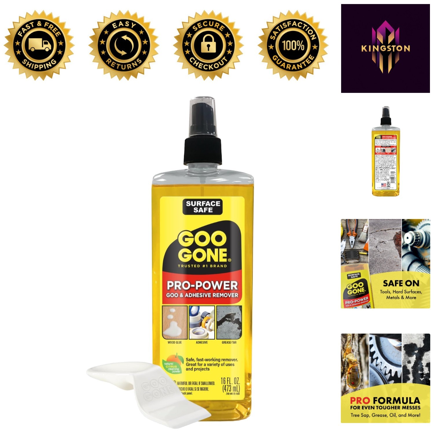 Pro-Power Citrus Adhesive Remover Spray, 16 Fl Oz – Fast, Professional Strength