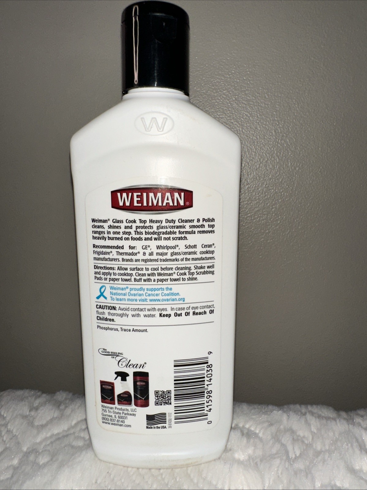 Weiman Ceramic/Glass Cooktop Cleaner & Polish Heavy Duty For Stove Top 10 oz