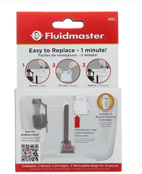 Flush N Sparkle Bleach Toilet Cleaning Refills (2-Pack), Fluidmaster 8302P8