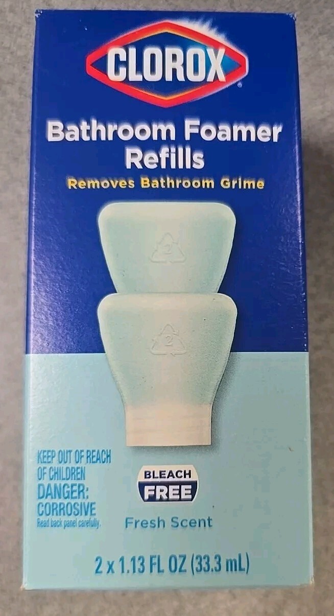 4 Boxes CLOROX BATHROOM FOAMER REFILLS 8 Total Refills FRESH SCENT NIB